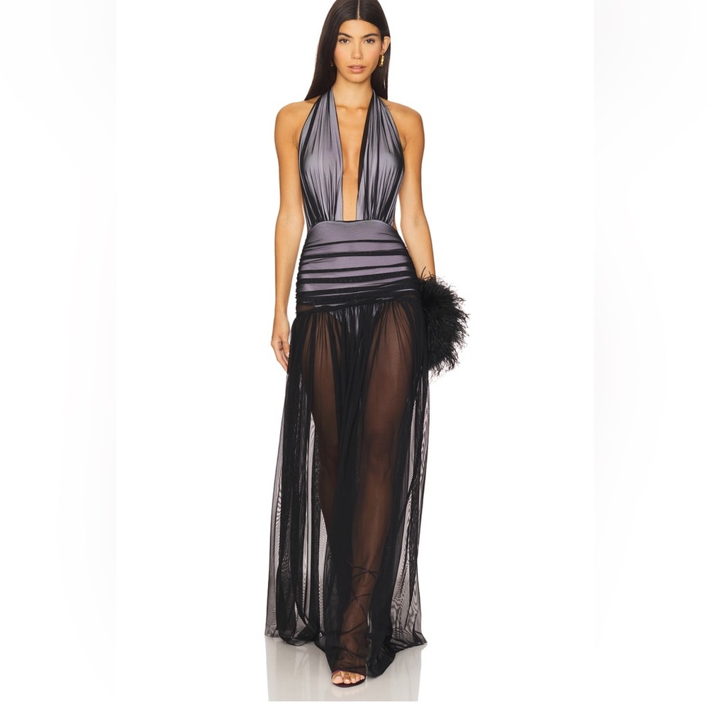 Norma Kamali Mesh Maxi Dress NWT
